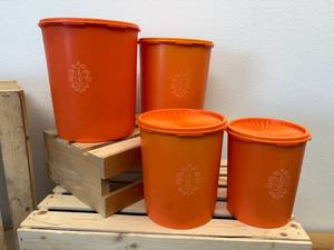 Orange Tupperware Set
