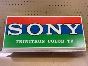Vintage Sony Trinitron Color TV fluorescent sign.