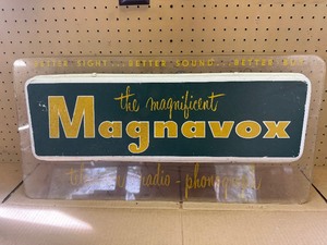 vintage neon Magnavox advertising sign.