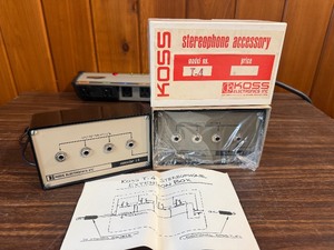 Pair of vintage Koss T-4 Stereophone Extension Box
