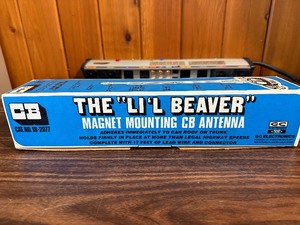 This item is a vintage Lil Beaver magnetic mount CB antenna by GC Electronics (Catalog No. 18-2077)