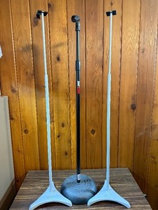 Lot of 3 mic stands. pro line and Omni Mount