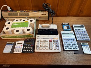 Lot of SHARP Calculators - most are operational , reel works on the main unit.