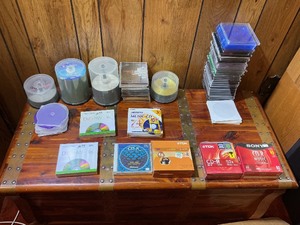 Large Blank Media, Jewel Cases & CD Storage Lot