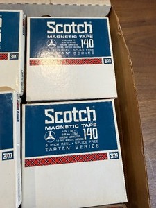 vintage Scotch Brand Magnetic Tape, specifically the Tartan Series 140 -37 COUNT