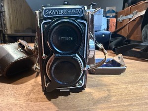 This rare - vintage camera is a Sawyers Mark IV