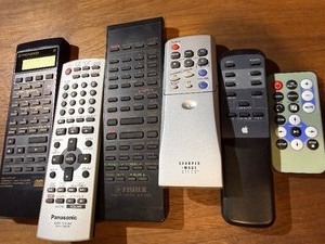 Various Brands of Audio remotes , see pics
