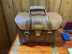Vintage Leather Camera Bag w Filters, Lens Accessories, Strap & Cases
