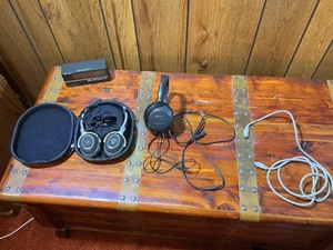 Mixed Electronics Lot w Sony Headphones, RadioShack Clock & Cables