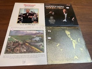 Lot of 4 sealed vintage Mantovani orchestral LPs on London Records, including Mantovani in Concert, Mantovanis Golden Hits, Mantovani  American Encores, and More Mantovani Golden H
