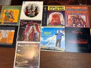 Vintage international and folk vinyl LP collection