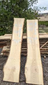 Live Edge  Ash Wood Slab - 112 long x 19 Wide