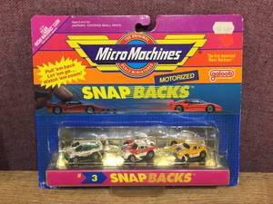 Vintage 1989 Micro Machines #3 Snap Backs - On Card