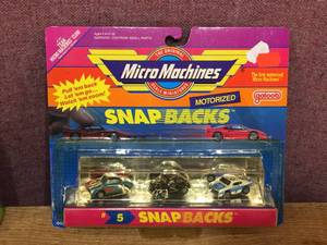 Vintage 1989 Micro Machines #5 Snap Backs - On Card
