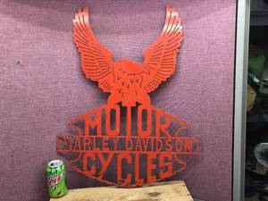 Nifty Laser Cut HARLEY DAVIDSON MOTORCYCLES Metal Sign 21 x 27
