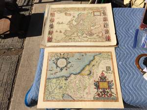 2 Reproduction Maps of Old World - Holy LandEuropa