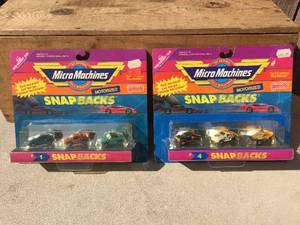 Vintage Micro Machines - Snap Backs #1  #4 Carded