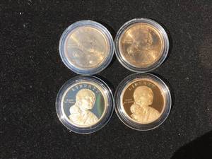 (4) Sacagawea Dollar Coins - 2 Without Dates