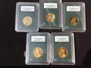 (5) Sacagawea Slabbed Dollar Coins - DCAM Proof 70 - 20002003