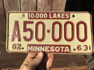1962-63 Minnesota License Plate