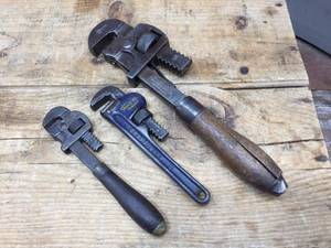 3 Antique Wrenches - CRAFTSMAN 6 - STILLSONS 6 - STILLSON 10