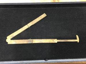 Antique STANLEY No. 32 12 - 4 Fold - WoodBrass - Rule