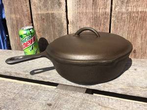 Vintage Refurbished BSR - Cast Iron Chicken FryerDeep Skillet with Lid
