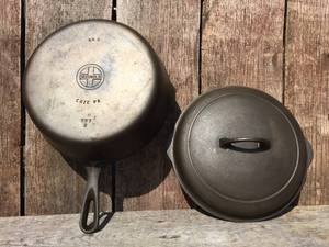 Here We Go GRISWOLD No. 8 Cast Iron 777B Chicken Fryer with Lid - Refurbished