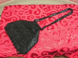 MCM - WALBORG - Black Beaded Purse - Hong Kong