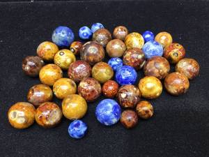 (38) Vintage BENNINGTON - Handmade Marbles .45 - .75 Neat