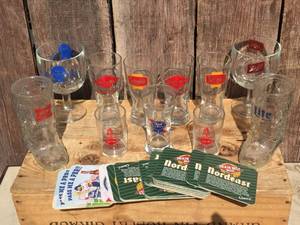 Vintage GRAIN BELT - SCHMIDT - PABST Beer Glasses