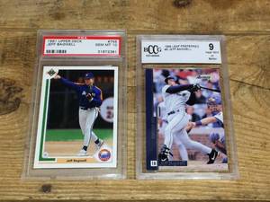 (2) JEFF BAGWELL - MLB Graded Cards