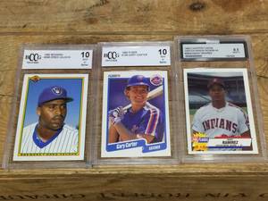 (3) GREG VAUGHN - GARY CARTER - MANNY RAMIREZ MLB Graded Cards