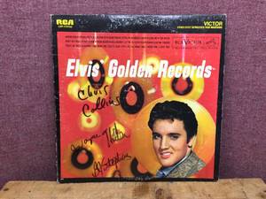 An ELVIS Vinyl LP Record with Autographs in Ink