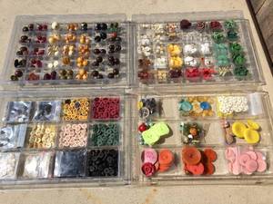 4 Collector Trays - Vintage Buttons