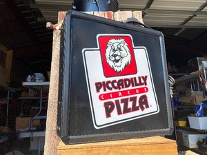 Vintage PICCADILLY CIRCUS PIZZA 2-Sided Light-Up Sign
