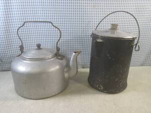 (EW3) Vintage Aluminum Tea Kettle a...