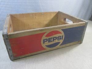 (A-2) Vintage Wood Pepsi-Cola Crate...