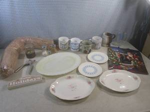 (F-1) Vintage Plates, Coffee Cups a...