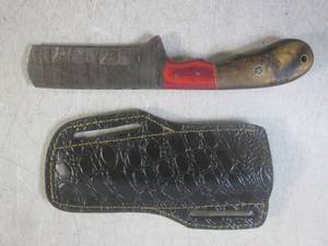 (FS) 8 14 Fixed Blade Damascus Kn...