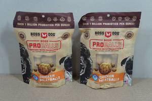 2 Boss Dog Pro Balls Chicken Meatballs Dog Treats