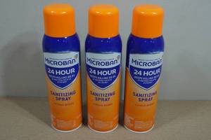 3 Microban 24 Hour Sanitizing Sprays