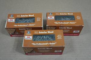 3 Boxes Exterior Wood Deck & Fence Screws - 6x1.25