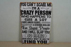 Novelty Metal Sign - You Cant Scare Me