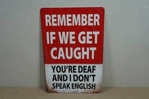 Novelty Metal Sign - Remember If We Get Caught