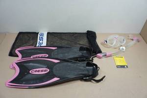 Cressi Adult Rondine Palau Fin Snorkel Set - Fin Size SM