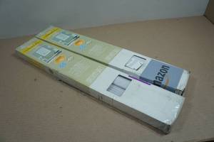 Two Sets of Cordless 1 Vinyl Mini Blinds - Pearl White - 25x64