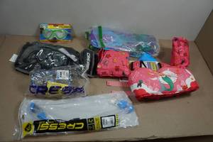 Assorted Swim Accessories - Snorkel Masks, Life Jackets, Fins