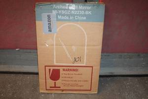 Black Framed Arched Wall Mirror - 22x30