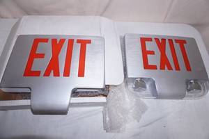 NEW LED Die Cast Combo EXIT Sign & Emergency Lighting